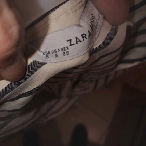 Zara striped sleeveless shirt like new, white and gray