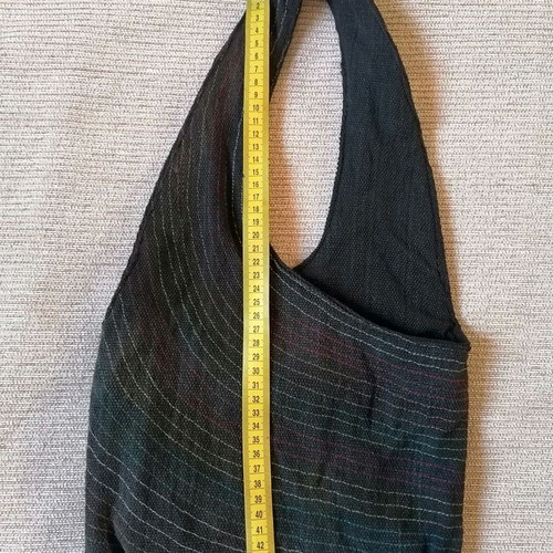 Hobo shoulder bag like new, 100% cotton, black
