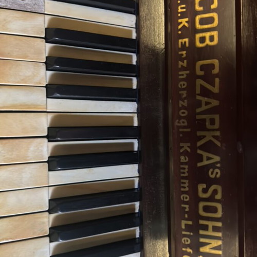 Antique piano used Jacob Czapka’s sign, Wien