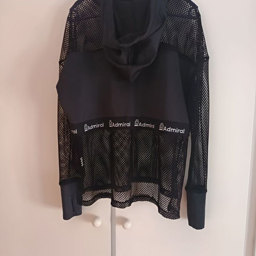 Admiral Athletic Mesh Hoodie like new, black, size M