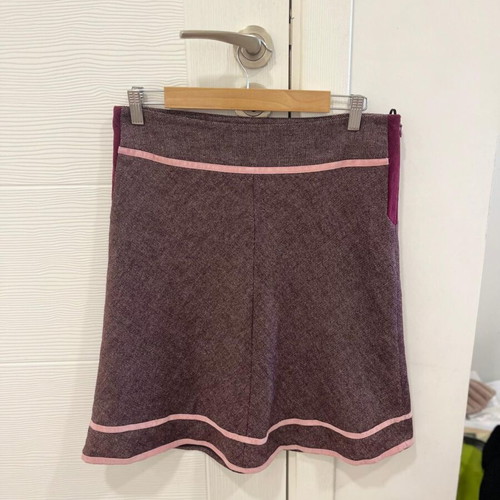 Isabell Kristensen Vintage Weave Pattern A Line Skirt Size Medium Purple Rare