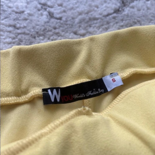 Yellow bell-bottom pants like new, size S