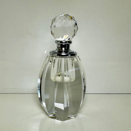 Vintage faceted crystal perfume bottle