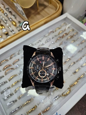 Curren Men's Metal Watch New Black with Gold