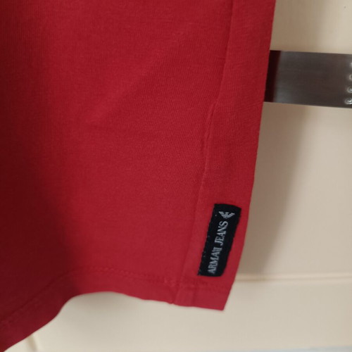 Armani Jeans women's blouse used, red, cotton, size XL