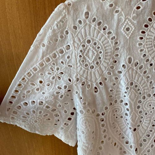 Celestino short-sleeve perforated shirt new white size M