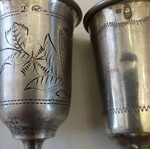 Silver Pair of Tsarist Era Goblets like new