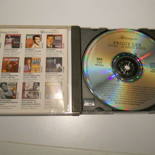Peggy Lee Fever 24 Great Songs CD used, jazz