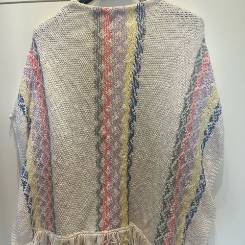 Zara poncho size 13/14 like new, colorful knitted