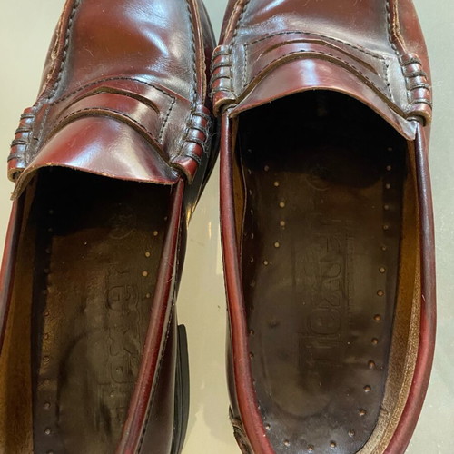 Texter men's leather moccasins like new, brown and red, size 41