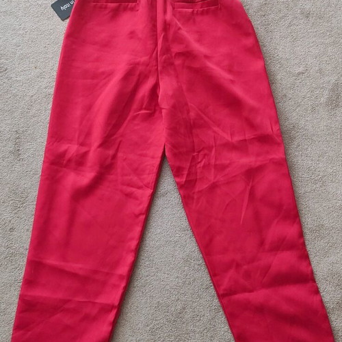 Women's fabric pants new, red, size M 38