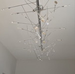 Lamp used, 1 meter long, missing 5 crystals