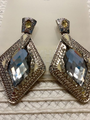H&M evening earrings new, silver