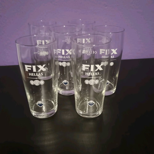 Fix beer glasses set of 6 0.30lt new unused with box
