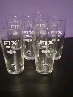 Fix beer glasses set of 6 0.30lt new unused with box