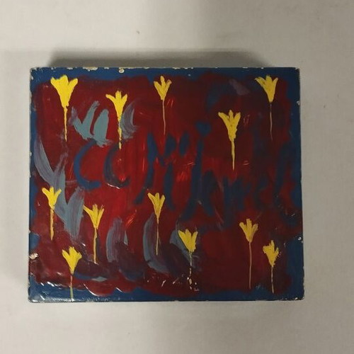 Vintage State Express metal cigarette box used, hand-painted