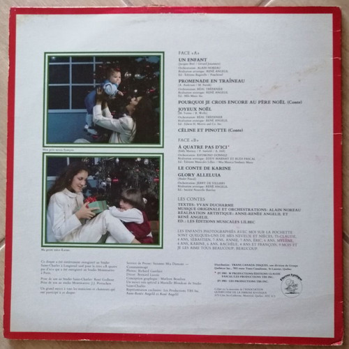 Celine Dion Chants Et Contes De Noel vinyl used, 1983