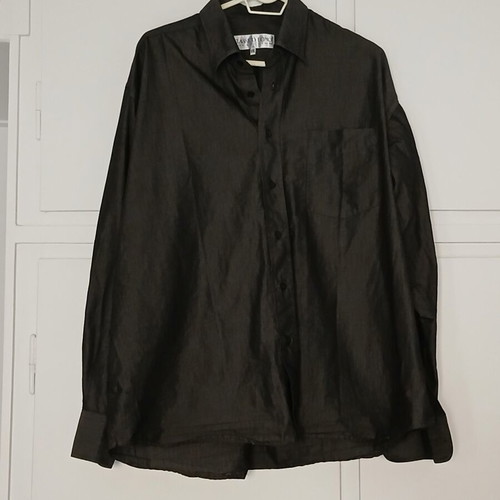 Classico Uomo men's shirt XXL black with thin white stripe like new
