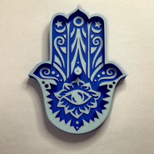 Aromatic stick holder burner, blue and light blue, 3D printed