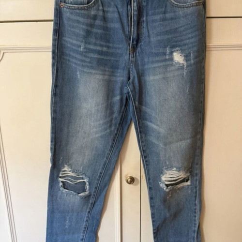 Tally Weijl blue jeans used with knee rips size M 38 10