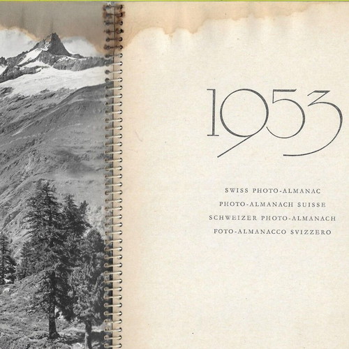 Agenda 1953 spiral-bound used diary with 60 images