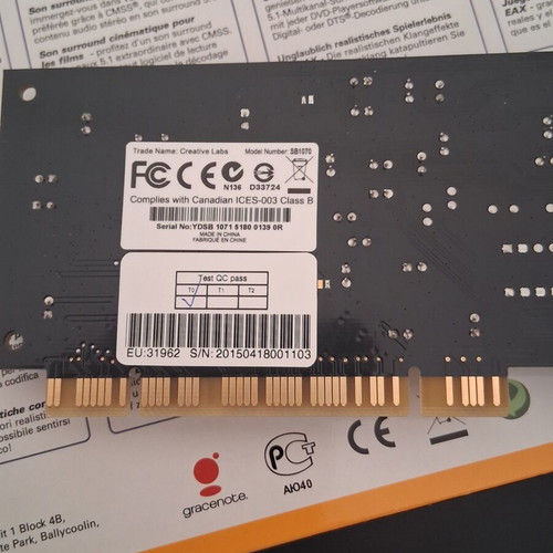 Creative Sound Blaster 5.1 VX PCI sound card like new