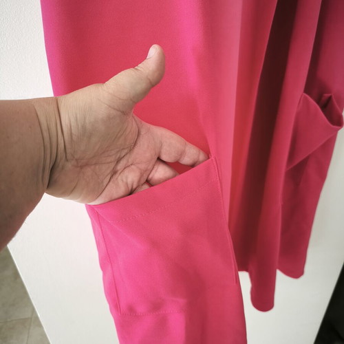 Long fuchsia vest new, one size