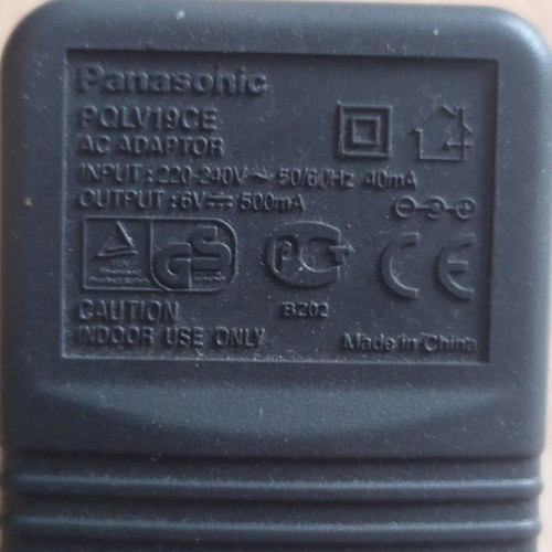 Panasonic AC адаптер 6V модел POLV19CE като нов