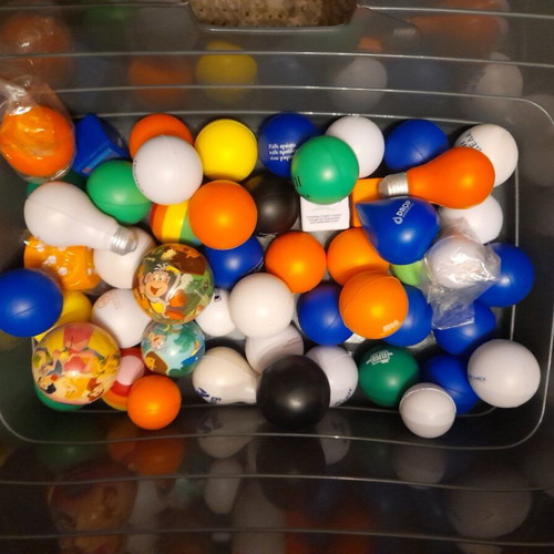 Anti-stress balls new, pack of 95, foam material