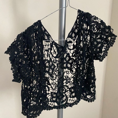 Black Guipure Lace Bolero Jacket like new, one size