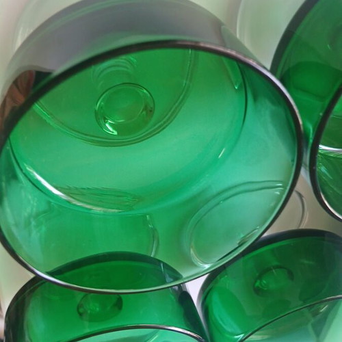 Luminarc Cavalier Vintage Glasses Set of 24 Emerald Green New