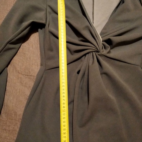 Anel women's blouse deep olive like new with draped knot detail