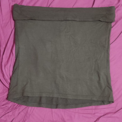Strapples top khaki elastic Large Bershka like new