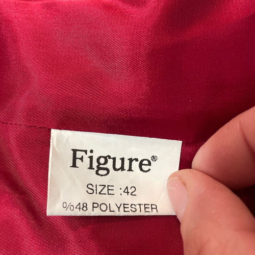 Figure red women's coat like new, medium size XL