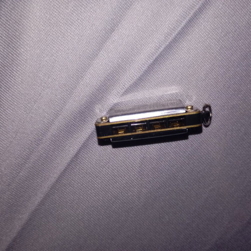 Walther Miniature Harmonica Keychain Like New