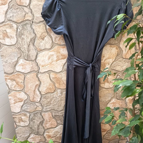 Dress like new one size gray silver with built-in camisole and belt