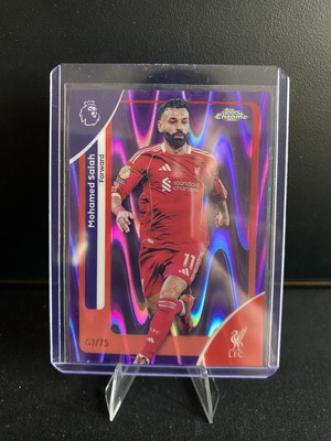 Mohamed Salah Topps Chrome Purple Raywave /75 card