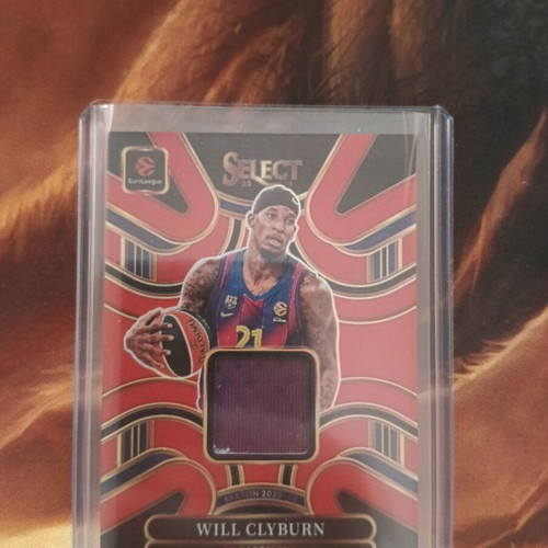 Will Clyburn Panini Select EuroLeague Basketball Patch card 2025-26 like new