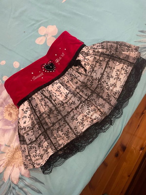 Evita children's skirt with lace new, size 92 cm, black