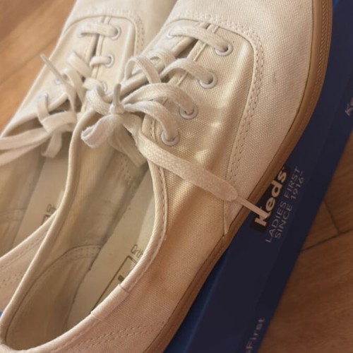 Keds sneakers size 39 used, beige with gold sole