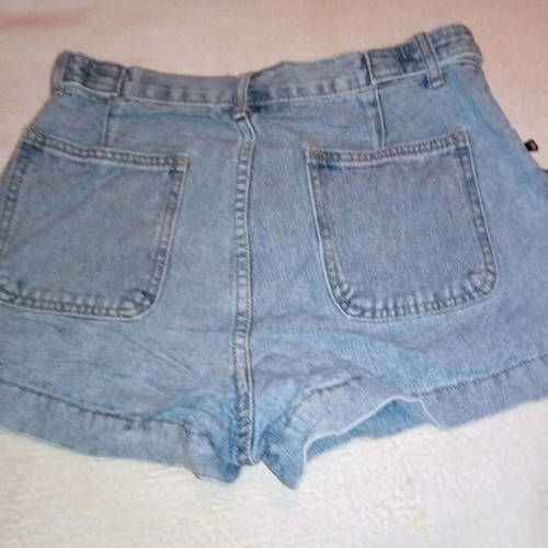 Denim shorts new, size 40, high-waisted, light wash