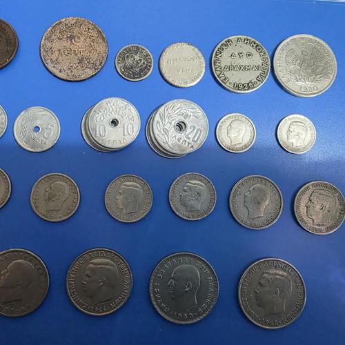 29 Greek coins from 1869 to 1968