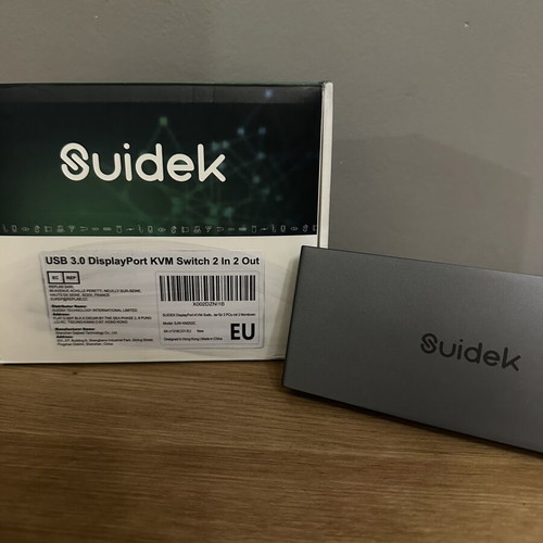 Suidek 2-in 2-out 4K@60Hz DisplayPort KVM switch with USB 3.0 ports new