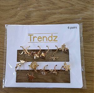 Trendz gift aet earring gold color