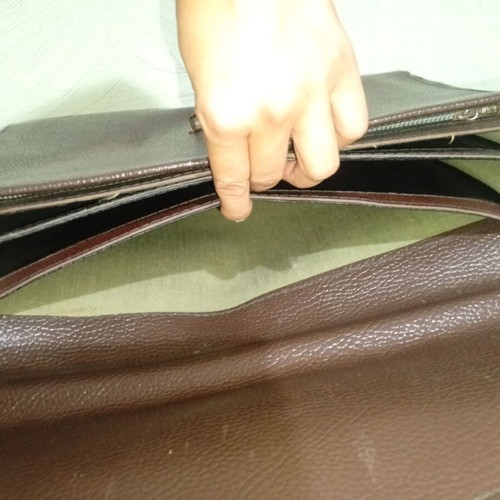 Vintage leather briefcase brown used