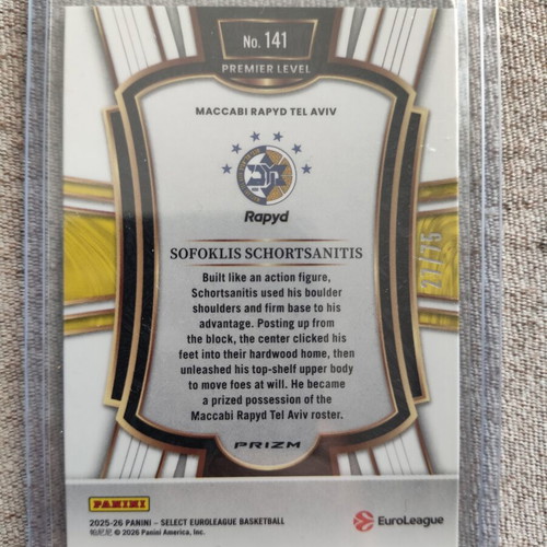 Euroleague Select 25-26 Sofoklis Schortsianitis card like new