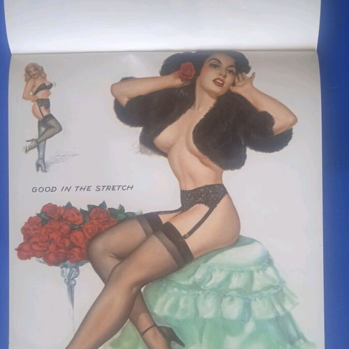 Lithograph calendar 1957 used, good condition