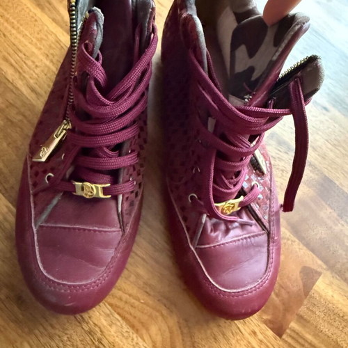 Burgundy leather ankle boots size 37 like new