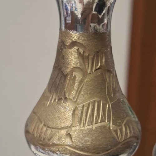 Traditional handmade hookah used, carved, 68cm, without hose