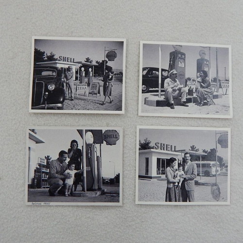 Shell 1955 Greek gas station photo reprints, set of four, used